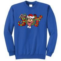 Joy Christmas Yorkshire Terrier Dog Santa Pajamas Xmas Funny Gift Sweatshirt