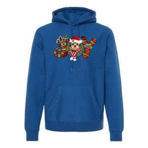 Joy Christmas Yorkshire Terrier Dog Santa Pajamas Xmas Funny Gift Premium Hoodie