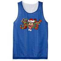 Joy Christmas Yorkshire Terrier Dog Santa Pajamas Xmas Funny Gift Mesh Reversible Basketball Jersey Tank