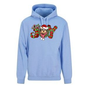 Joy Christmas Yorkshire Terrier Dog Santa Pajamas Xmas Funny Gift Unisex Surf Hoodie