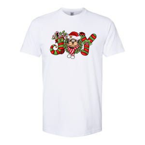 Joy Christmas Yorkshire Terrier Dog Santa Pajamas Xmas Funny Gift Softstyle CVC T-Shirt