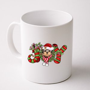 Joy Christmas Yorkshire Terrier Dog Santa Pajamas Xmas Funny Gift Coffee Mug