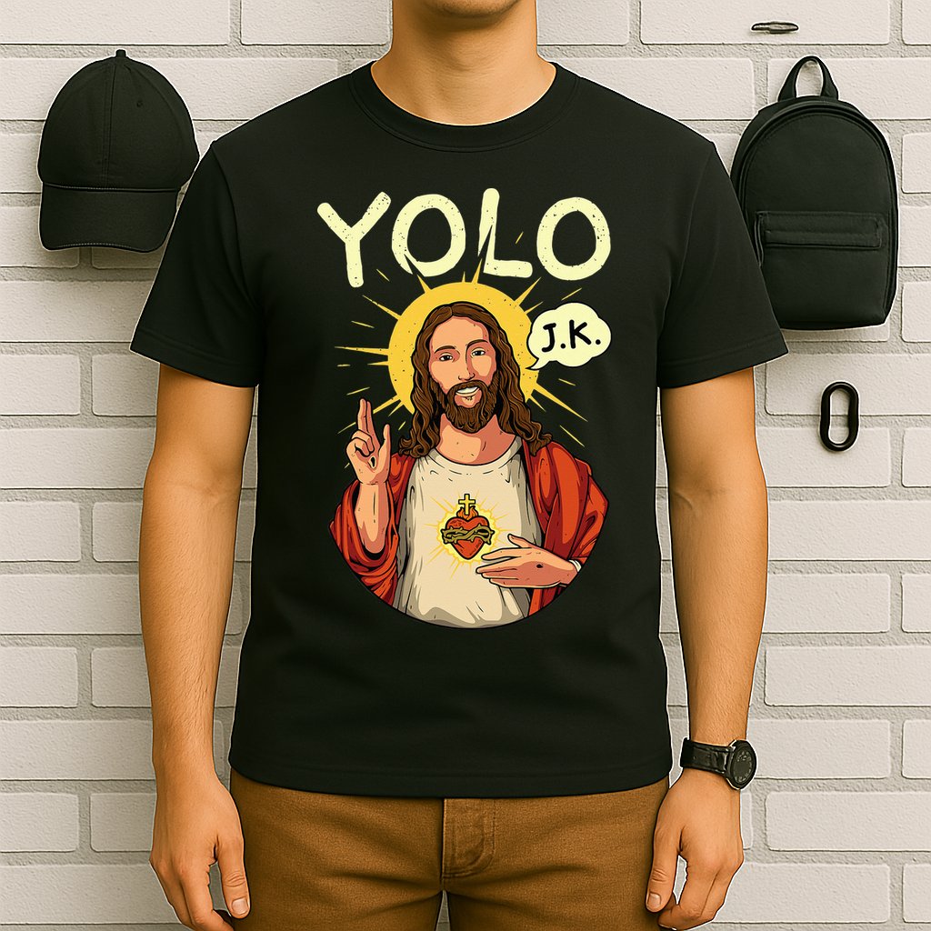 Jesus Christ YOLO JK Meme Funny Christian Easter T-Shirt