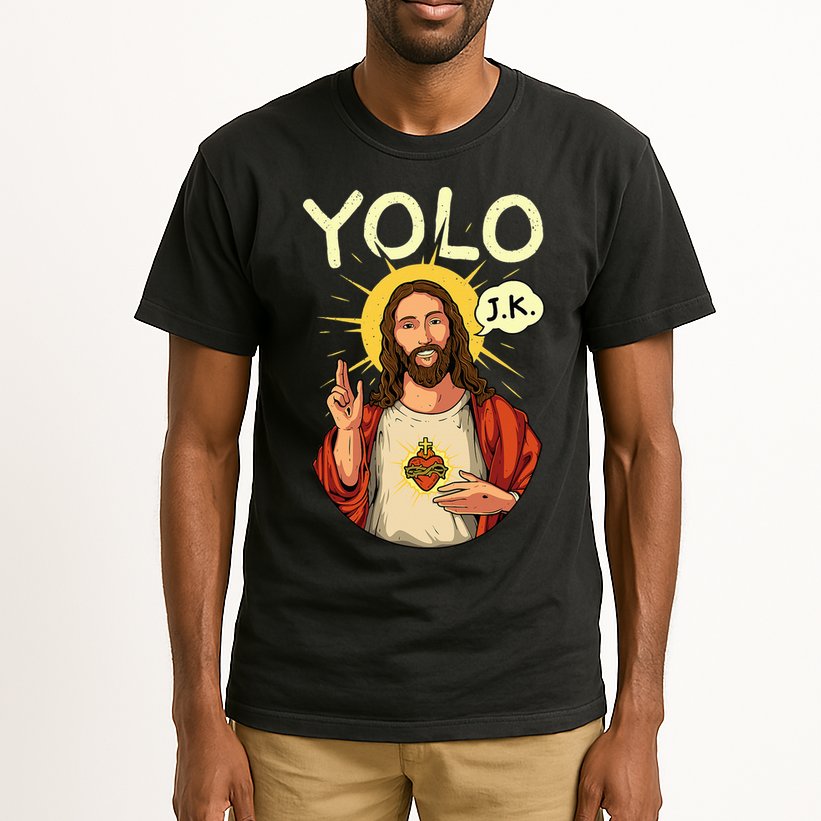 Jesus Christ YOLO JK Meme Funny Christian Easter Tall T-Shirt
