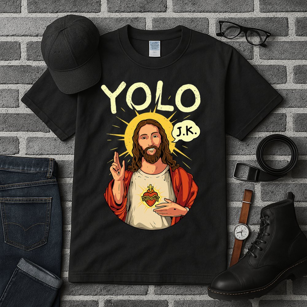 Jesus Christ YOLO JK Meme Funny Christian Easter Tall T-Shirt