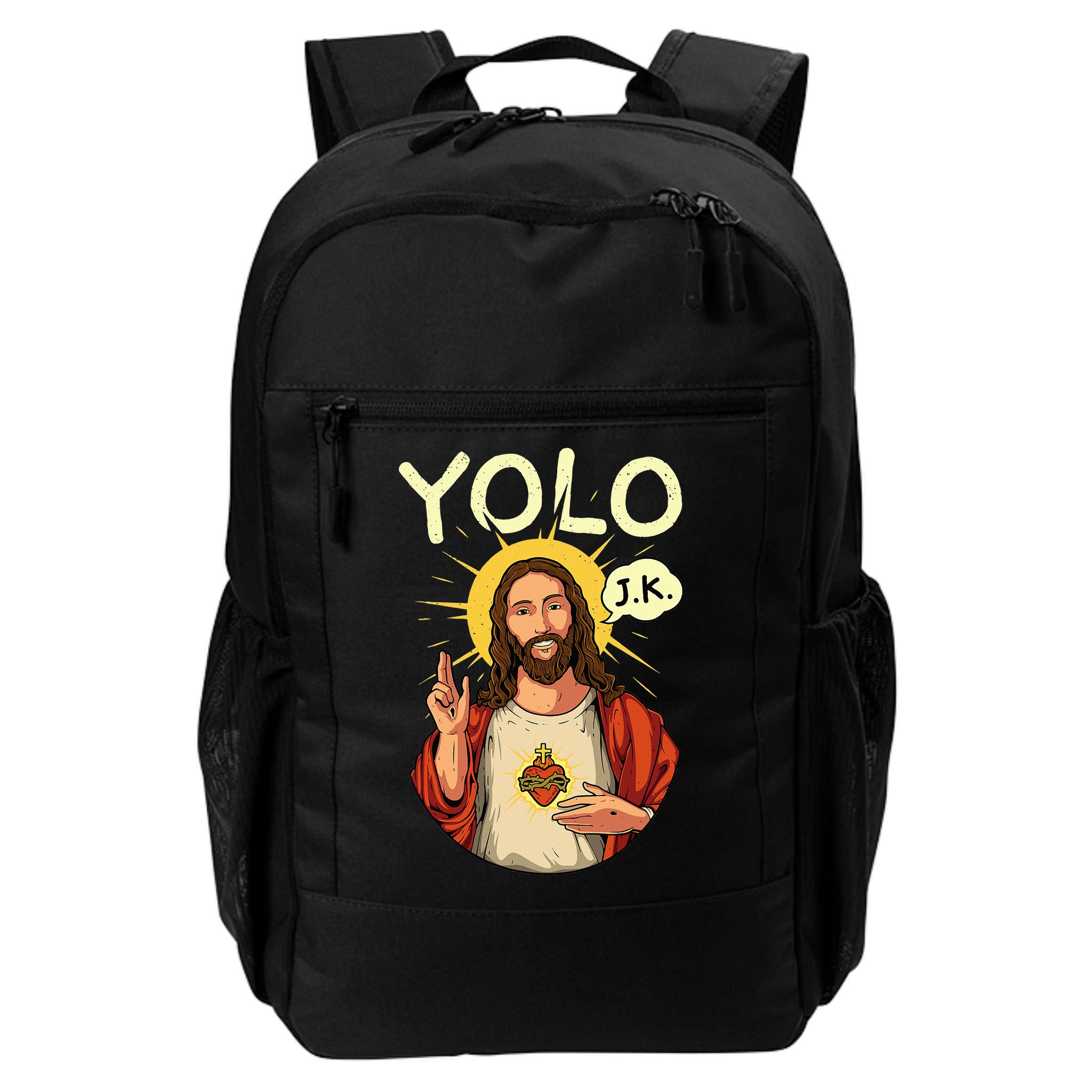 Jesus Christ YOLO JK Meme Funny Christian Easter Backpack