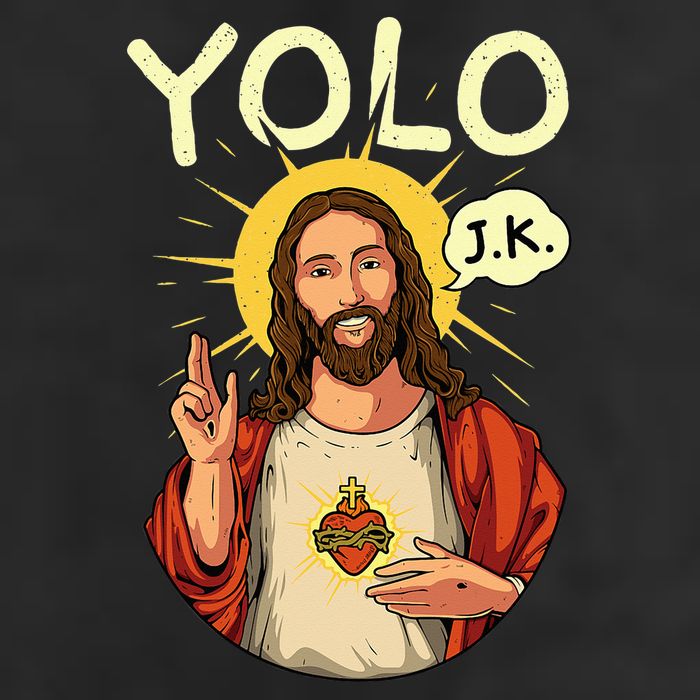 Jesus Christ YOLO JK Meme Funny Christian Easter Beanie
