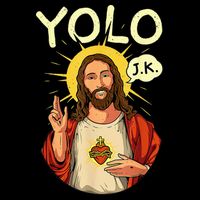 Jesus Christ YOLO JK Meme Funny Christian Easter Button