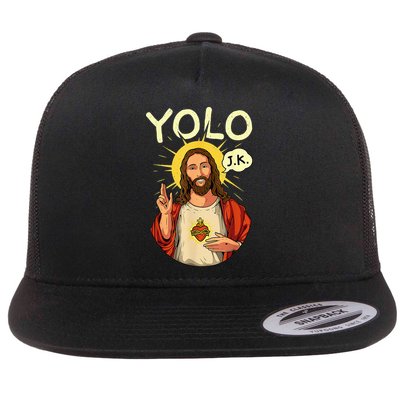 Jesus Christ YOLO JK Meme Funny Christian Easter Flatbill Hat