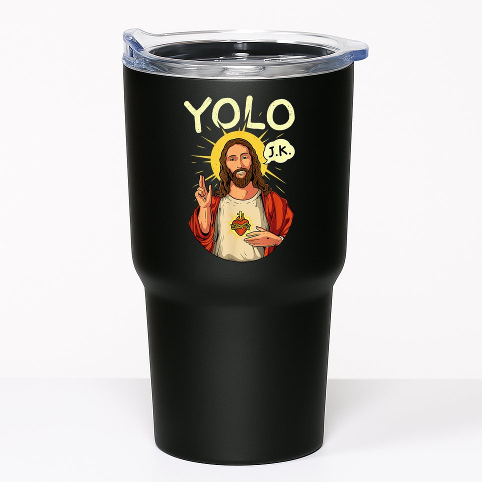 Jesus Christ YOLO JK Meme Funny Christian Easter Tumbler
