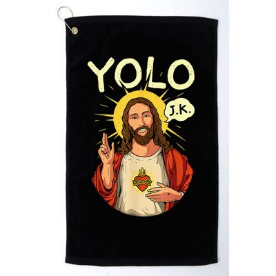 Jesus Christ YOLO JK Meme Funny Christian Easter Golf Towel