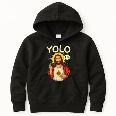 Jesus Christ YOLO JK Meme Funny Christian Easter Kids Hoodie