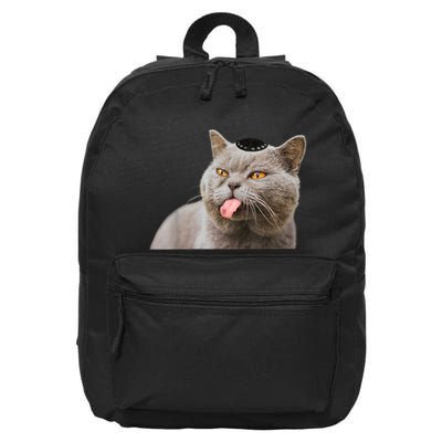 Jewish Cat Yarmulke Cute Chanukah Gift Funny Hanukkah 16 in Basic Backpack