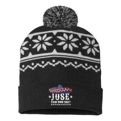 Jose Can You See 4th Of July USA-Made Snowflake Beanie