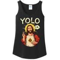 Jesus Christ YOLO JK Meme Funny Christian Easter Ladies Essential Tank