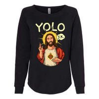 Jesus Christ YOLO JK Meme Funny Christian Easter Womens California Wash Sweatshirt