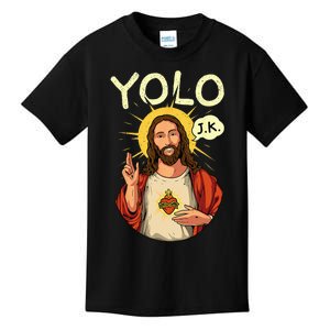 Jesus Christ YOLO JK Meme Funny Christian Easter Kids T-Shirt