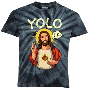 Jesus Christ YOLO JK Meme Funny Christian Easter Kids Tie-Dye T-Shirt