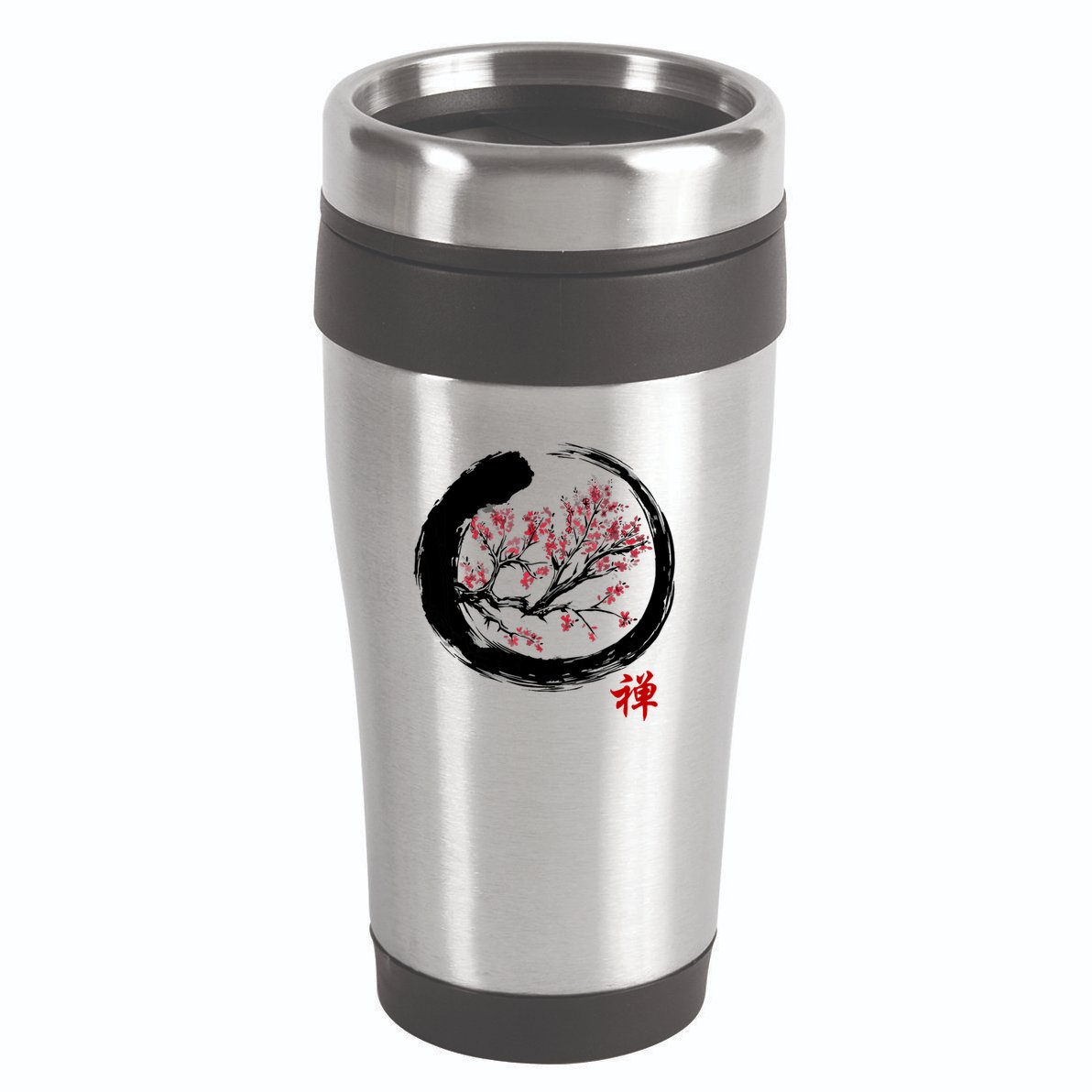 Japanese Calligraphy Zen Buddhist Enso Circle Meditation 16oz Travel Tumbler
