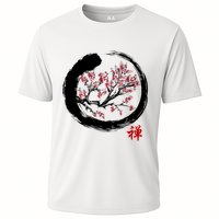 Japanese Calligraphy Zen Buddhist Enso Circle Meditation Cooling Performance Crew T-Shirt