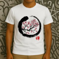 Japanese Calligraphy Zen Buddhist Enso Circle Meditation T-Shirt
