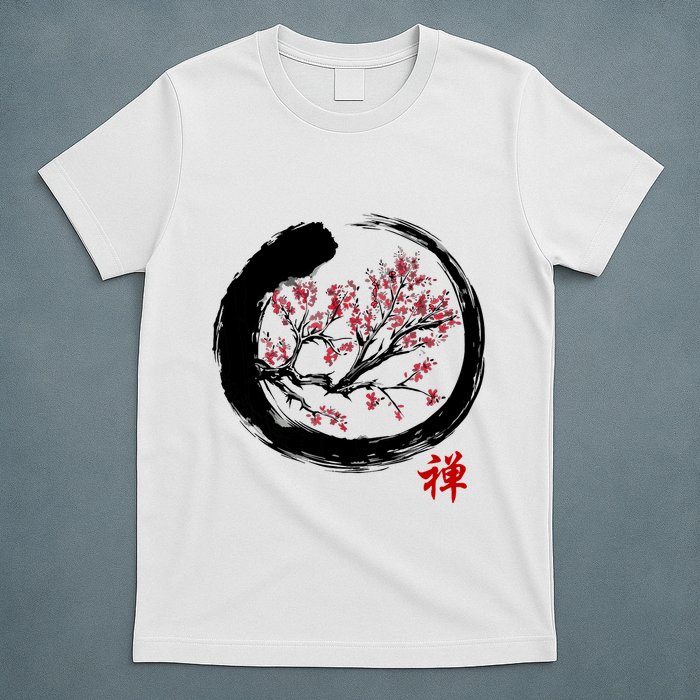 Japanese Calligraphy Zen Buddhist Enso Circle Meditation T-Shirt