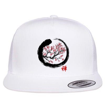 Japanese Calligraphy Zen Buddhist Enso Circle Meditation Flatbill Hat