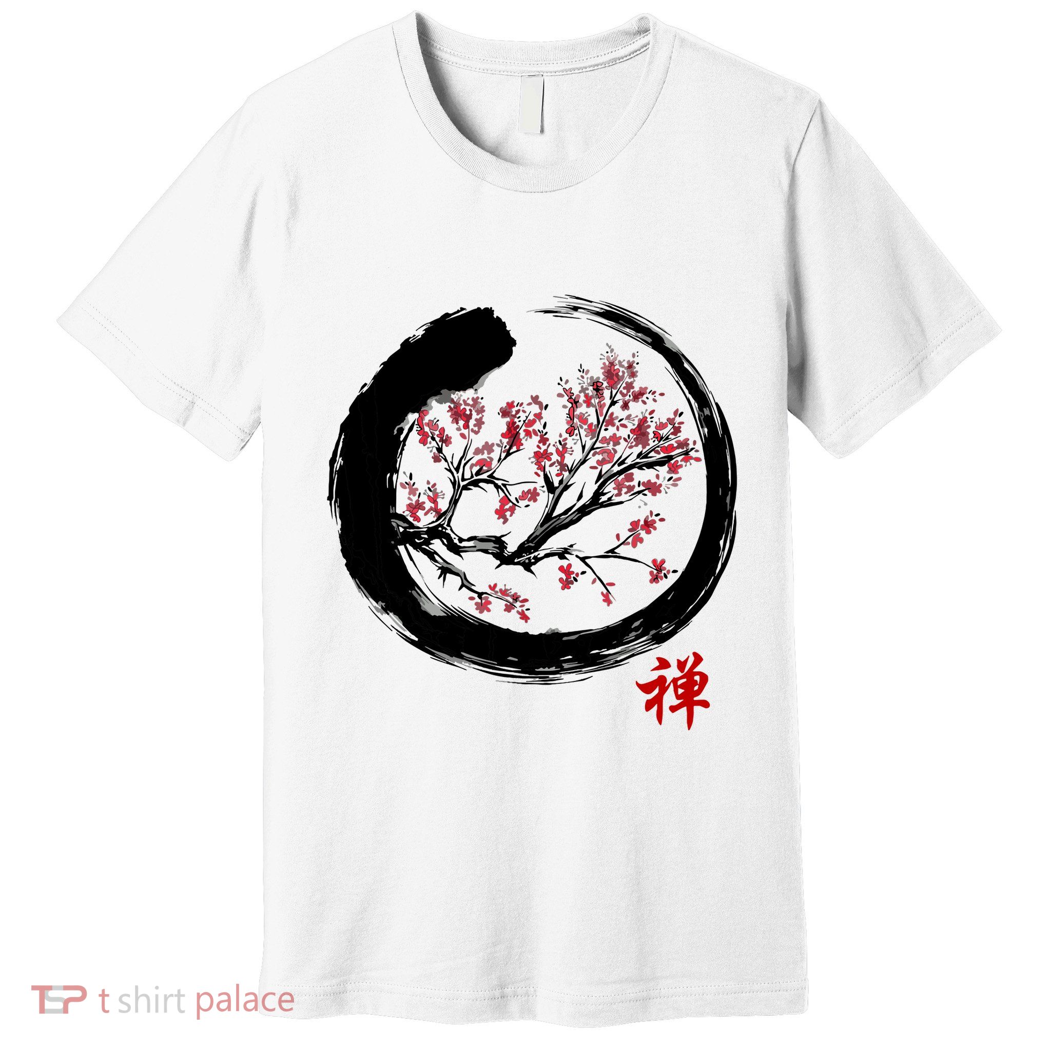 Japanese Calligraphy Zen Buddhist Enso Circle Meditation Premium T-Shirt