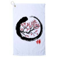 Japanese Calligraphy Zen Buddhist Enso Circle Meditation Golf Towel