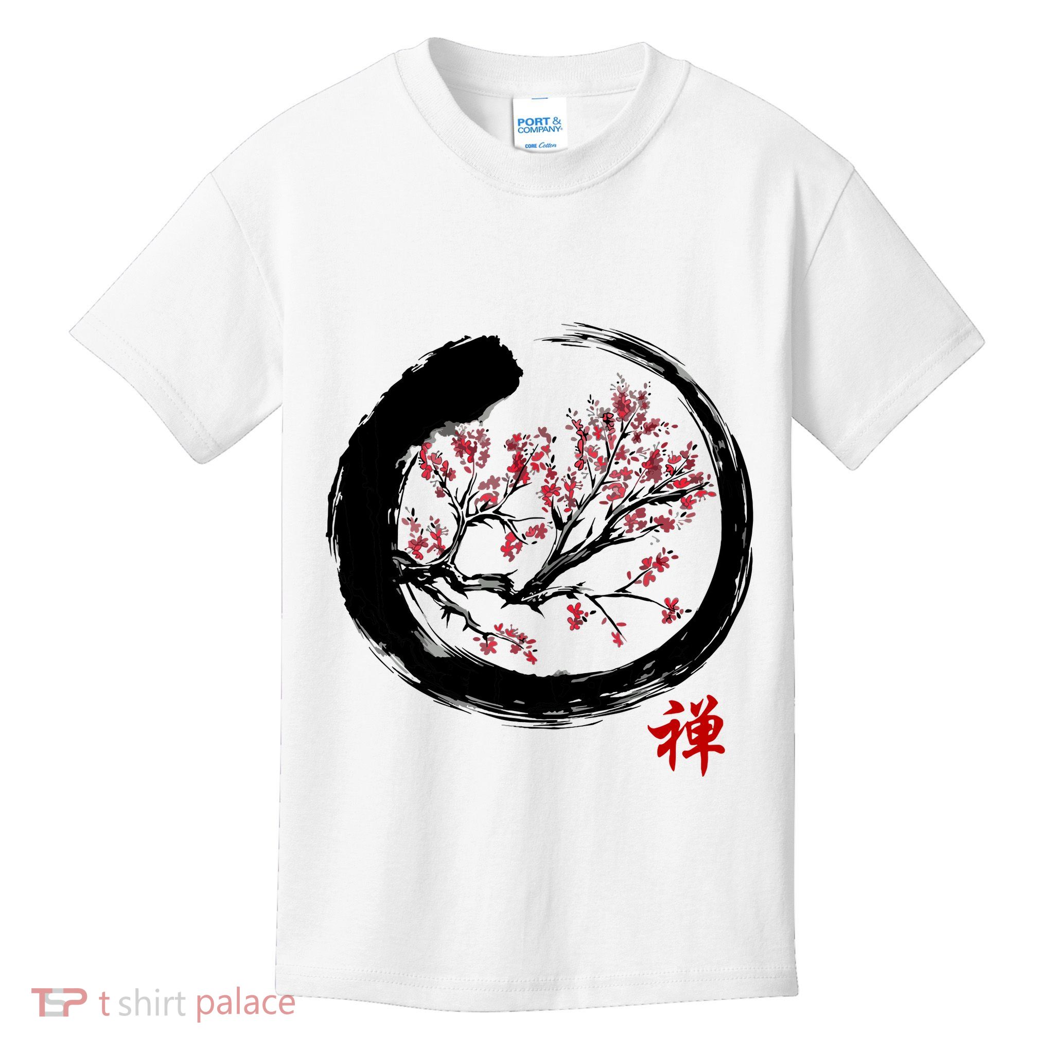 Japanese Calligraphy Zen Buddhist Enso Circle Meditation Kids T-Shirt