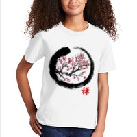 Japanese Calligraphy Zen Buddhist Enso Circle Meditation Kids T-Shirt