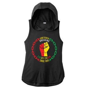 Juneteenth Day 1865 Ladies PosiCharge Tri-Blend Wicking Draft Hoodie Tank