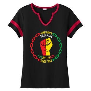 Juneteenth Day 1865 Ladies Halftime Notch Neck Tee