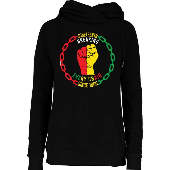 Juneteenth Day 1865 Womens Funnel Neck Pullover Hood