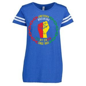 Juneteenth Day 1865 Enza Ladies Jersey Football T-Shirt