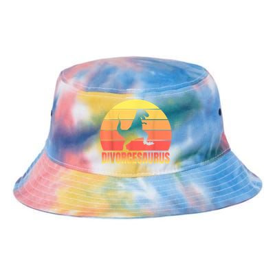 Just Divorced AF Funny Divorce Party Dinosaur Gift Tie Dye Newport Bucket Hat