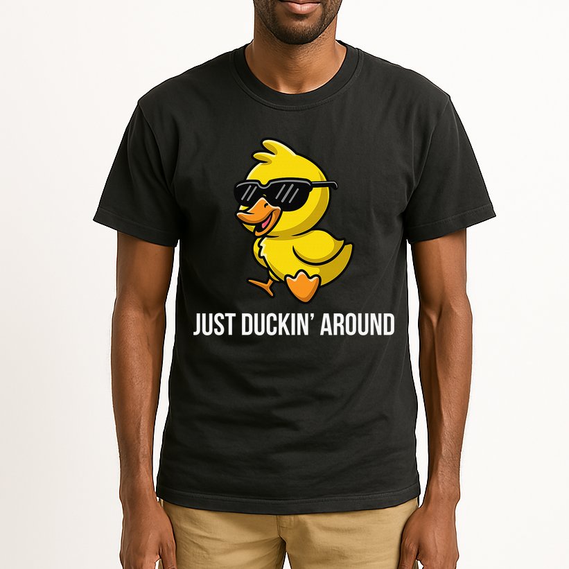 Just Duckin Around Funny Duck Gag Humor Cute Duckling Tall T-Shirt