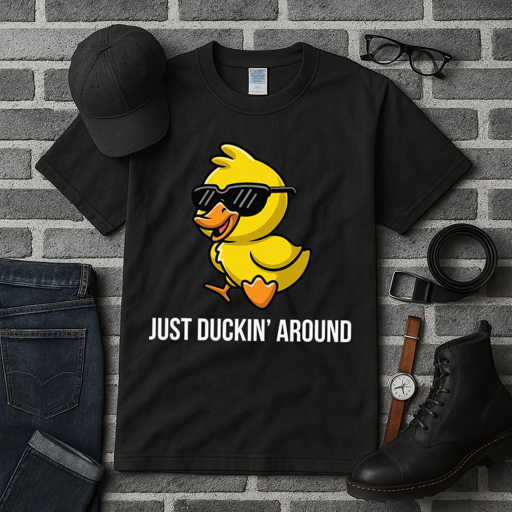 Just Duckin Around Funny Duck Gag Humor Cute Duckling Tall T-Shirt