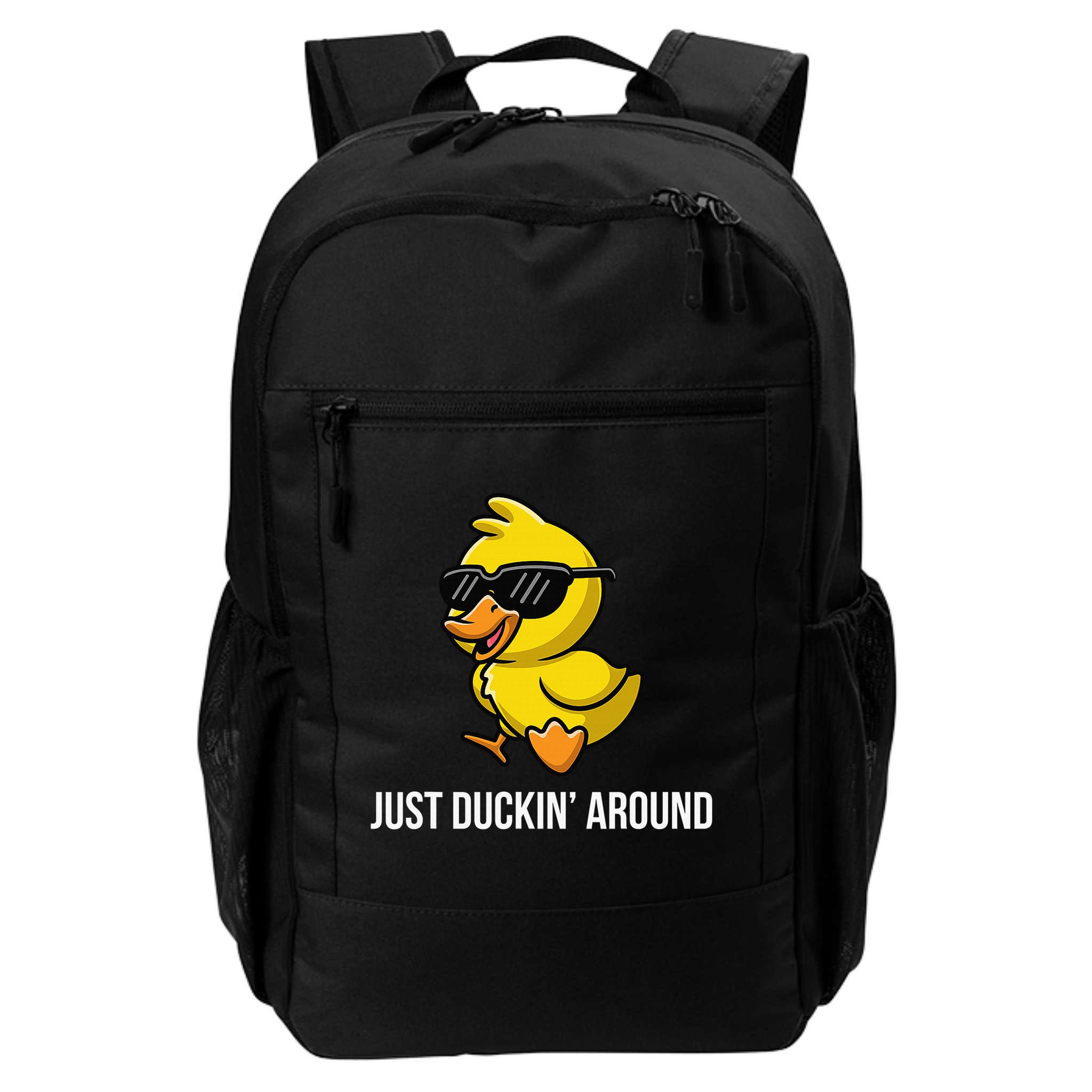 Just Duckin Around Funny Duck Gag Humor Cute Duckling Backpack