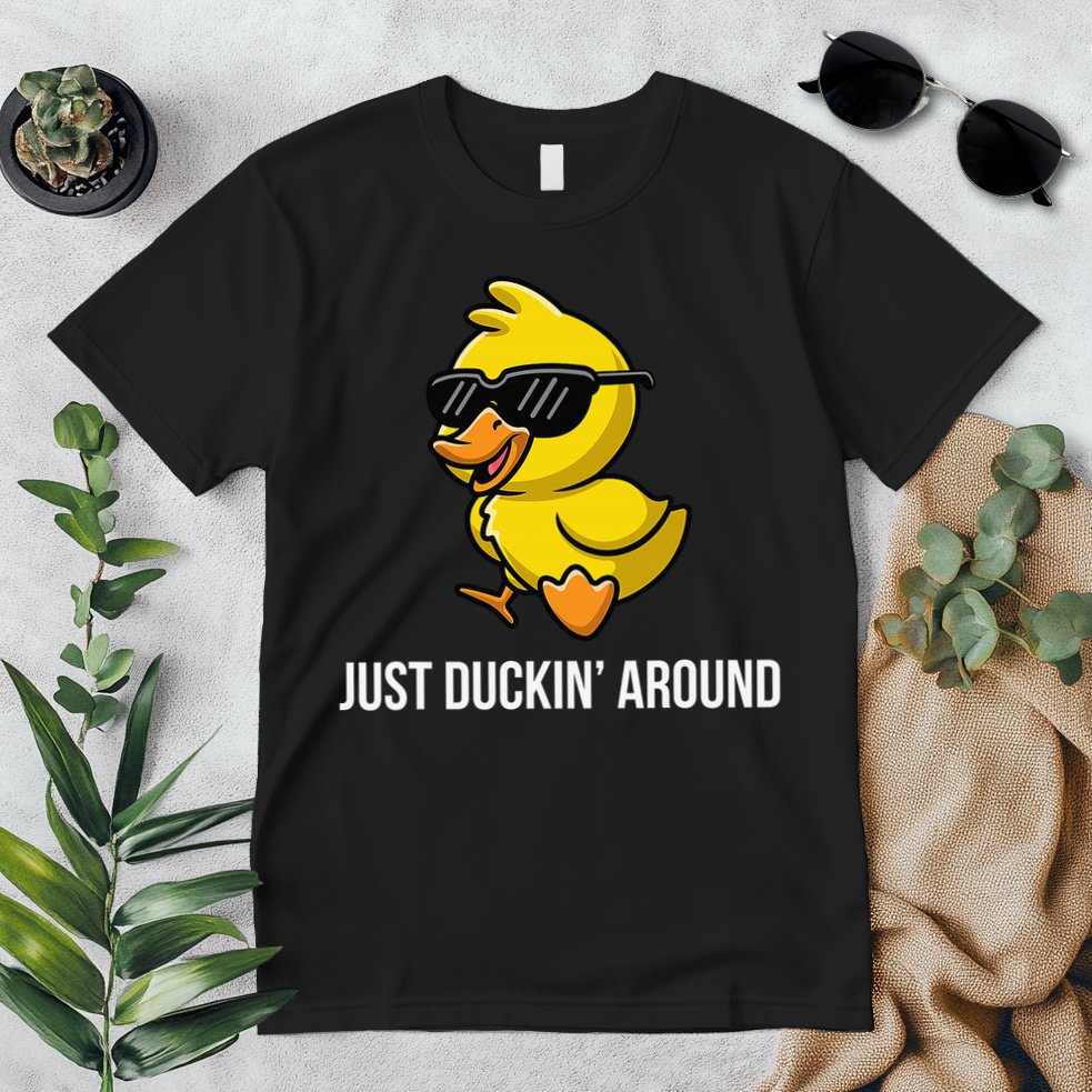 Just Duckin Around Funny Duck Gag Humor Cute Duckling Premium T-Shirt