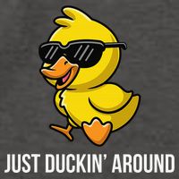 Just Duckin Around Funny Duck Gag Humor Cute Duckling Vector Backpack