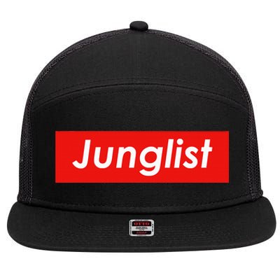 Junglist Drum And Bass 7 Panel Mesh Trucker Snapback Hat