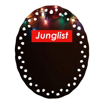 Junglist Drum And Bass Ceramic Oval Ornament