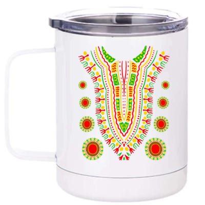 Juneteenth Dashiki African Black History Month Dad Mom Cute Gift 12 oz Stainless Steel Tumbler Cup