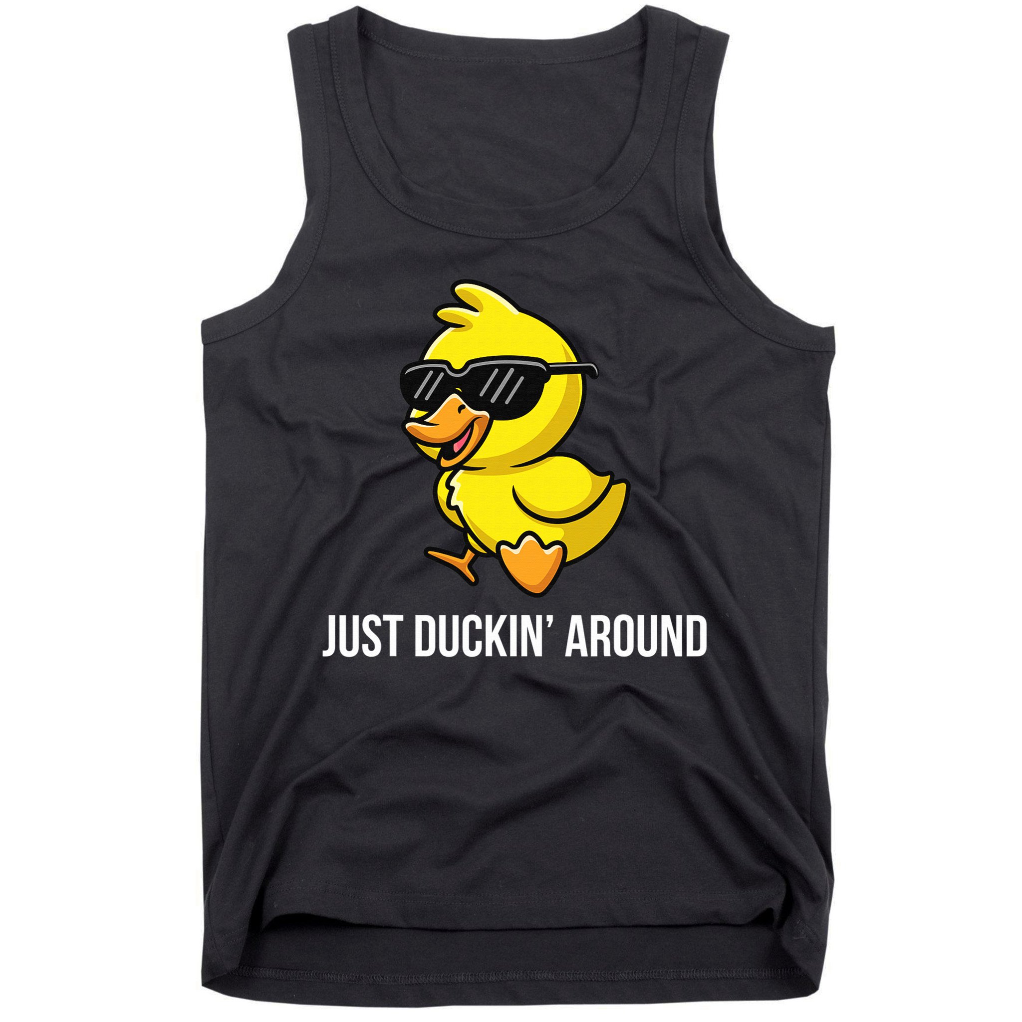 Just Duckin Around Funny Duck Gag Humor Cute Duckling  Tank Top