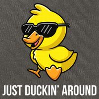 Just Duckin Around Funny Duck Gag Humor Cute Duckling  Cotton Canvas Backpack