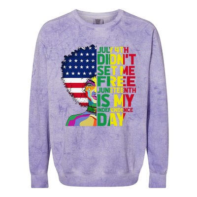 Juneteenth Dashiki American Flag Black  Independence Colorblast Crewneck Sweatshirt