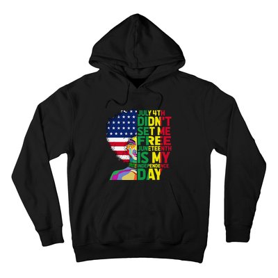 Juneteenth Dashiki American Flag Black  Independence Hoodie