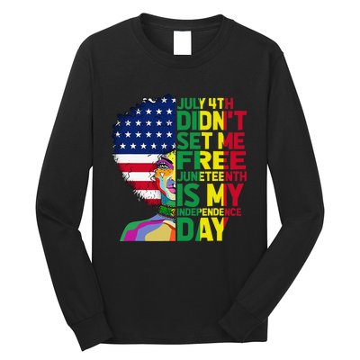 Juneteenth Dashiki American Flag Black  Independence Long Sleeve Shirt