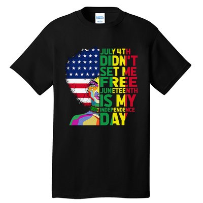 Juneteenth Dashiki American Flag Black  Independence Tall T-Shirt